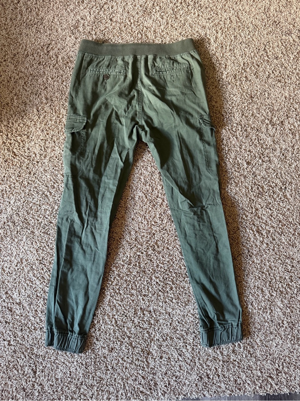 Small Men’s jogger 2p bundle Green and khaki Cargo Jogger Pants Drawstring - Picture 6 of 7